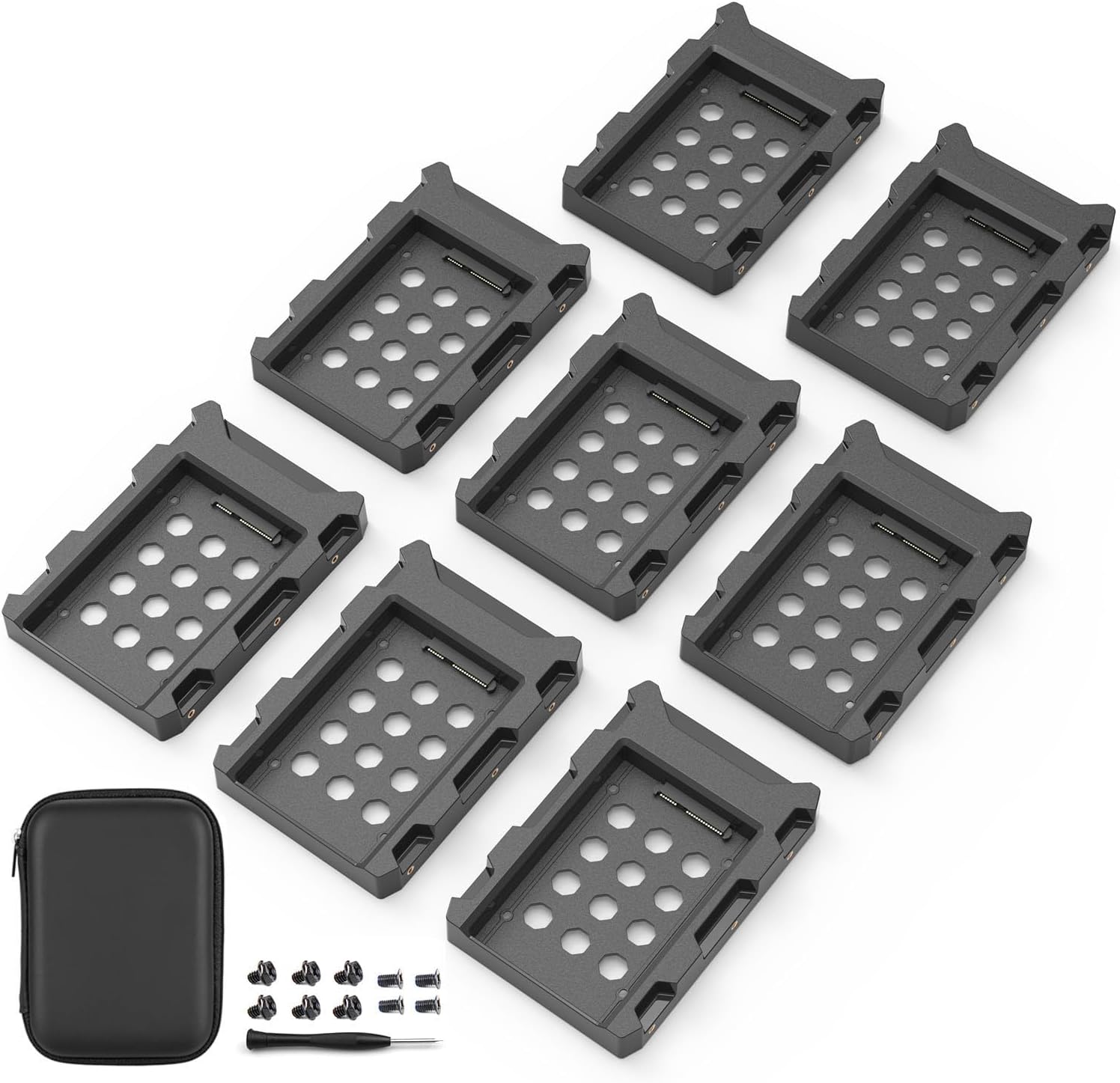 2.5" SSD to 3.5" SATA Hard Disk Drive Adapter HDD Cage ABS Mounting Bracket Kit 8