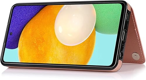 Vista 27 de Phone Case for Samsung Galaxy A52 5G/4G with Tempered Glass Screen Protector and Card Holder Wallet Cover Stand Flip Leather Cell Accessories Glaxay