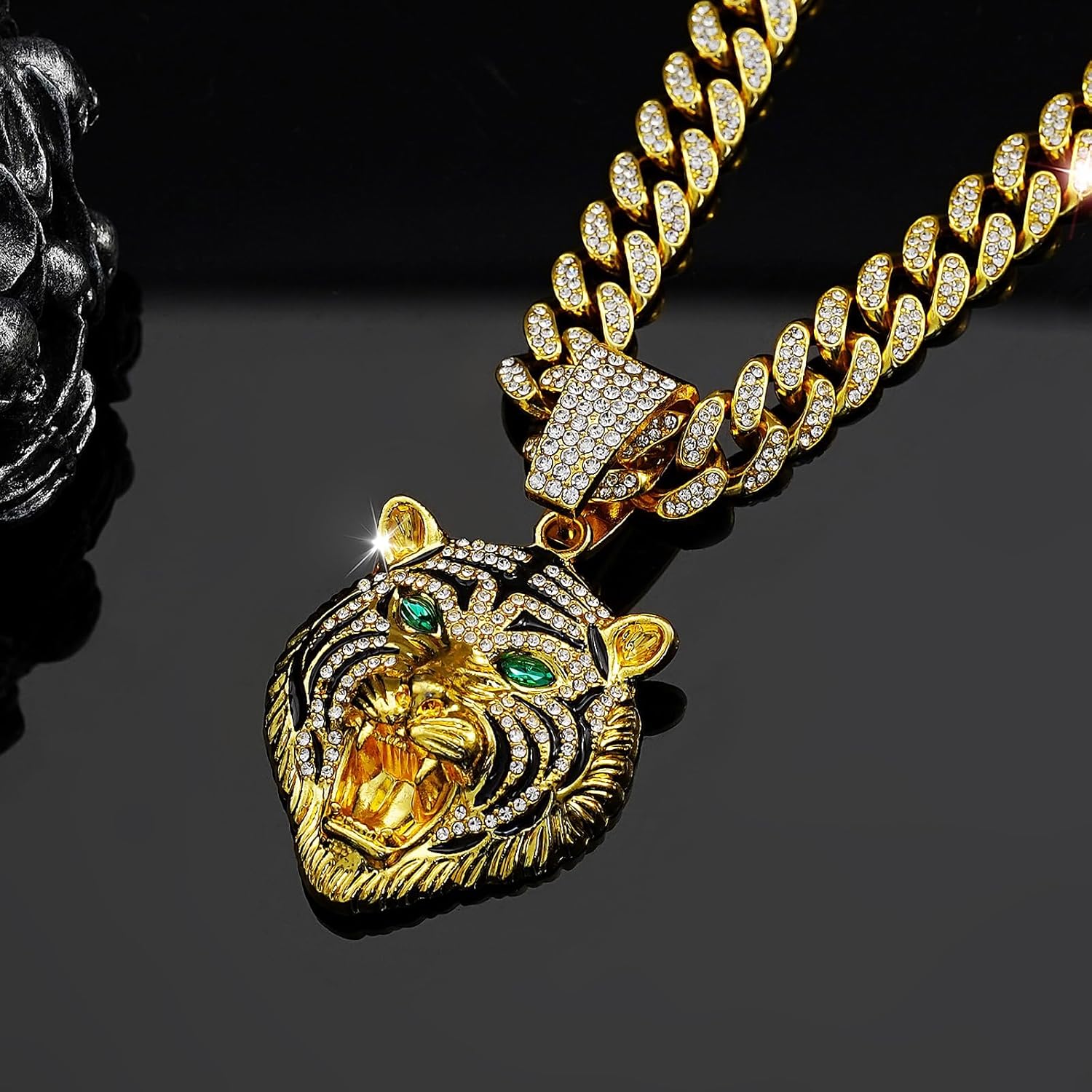 Miami Mens Cuban Link Chain Silver Gold Plated Bling Cuban Necklace Diamond Chain for Men iced out chain Hip Hop Jewelry - Image 5