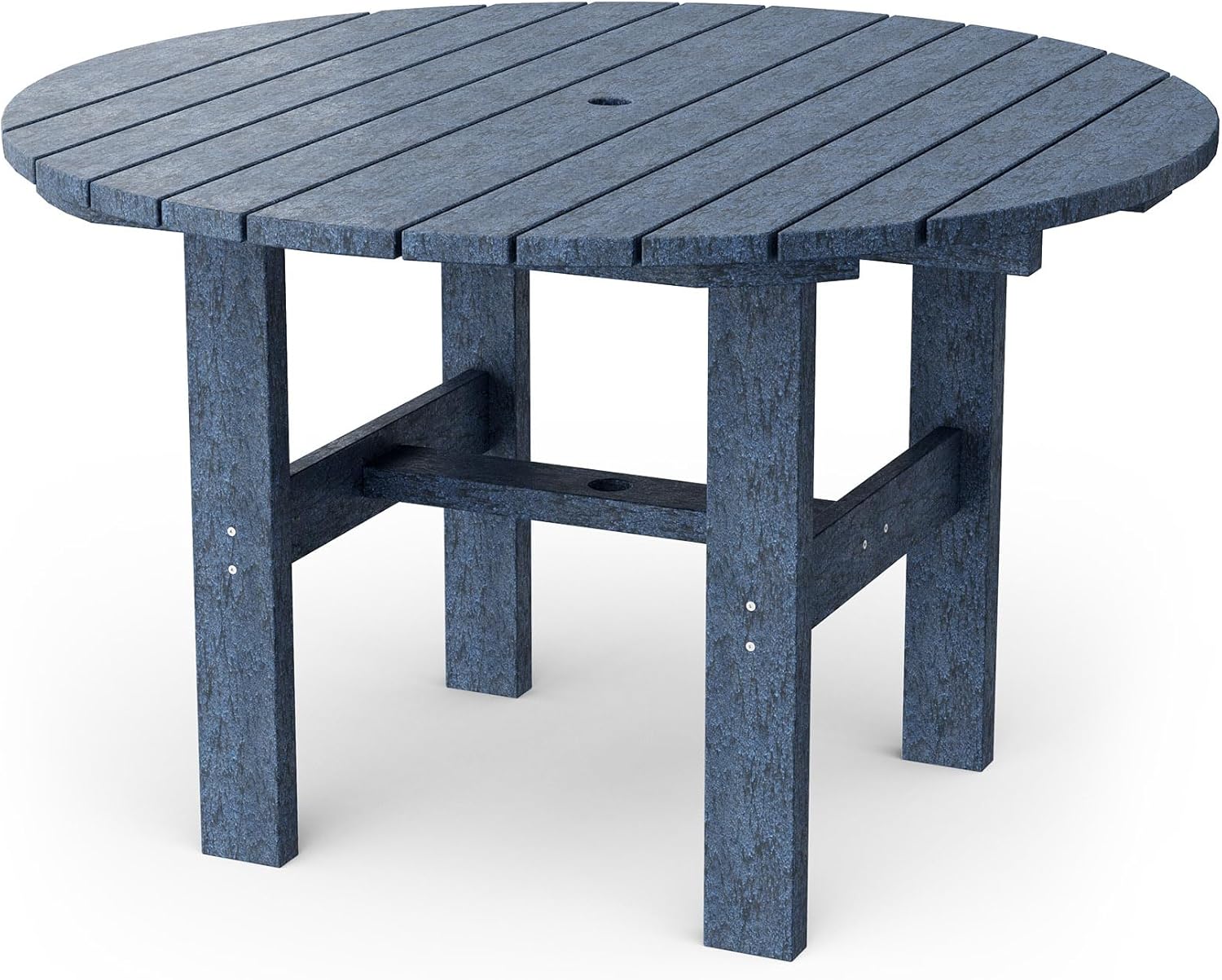 Wildridge Classic 46" Round Dining Table, Patriot Blue - Outdoor Weather Resistant Recycled Plastic Furniture for Patio