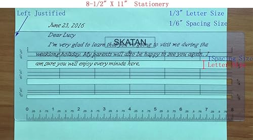 Miniatura 5 de SKATAN Lettering and Envelope Addressing Guide, 3 Stencil Templates-in-1, fits a Wide Range of Stationery and Envelopes