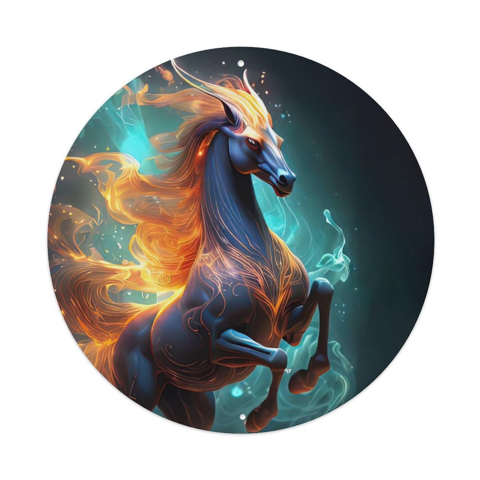 Animal Strange Horses Metal Tin Sign