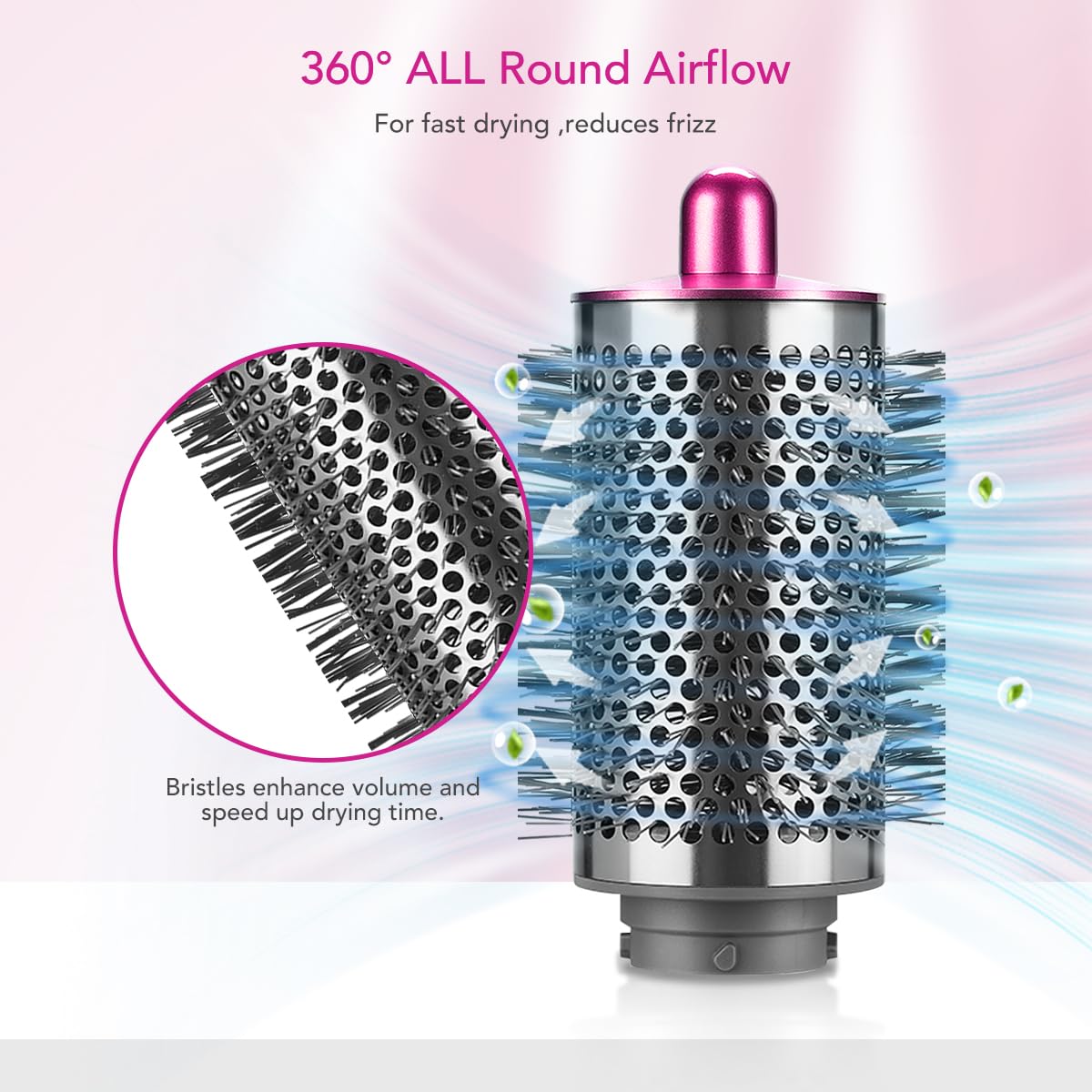 Large Round Volumizing Brush for Dyson Airwrap Styler Big Round Brush Volumizer Attachment for or Dyson Airwrap HS01 HS05 HS08 - Image 3
