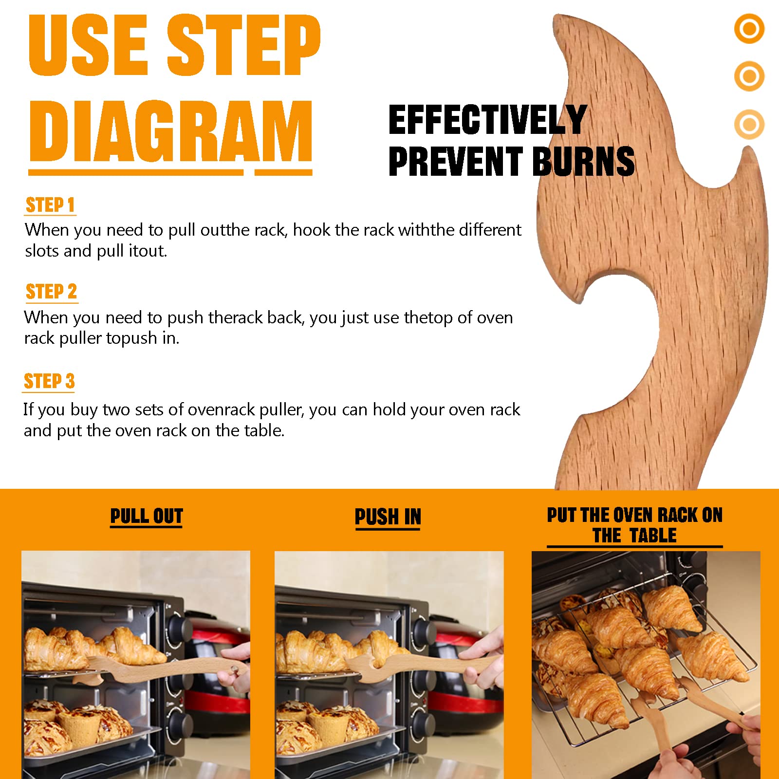 Oven Rack Puller - Safe & Easy Rack Removal -4
