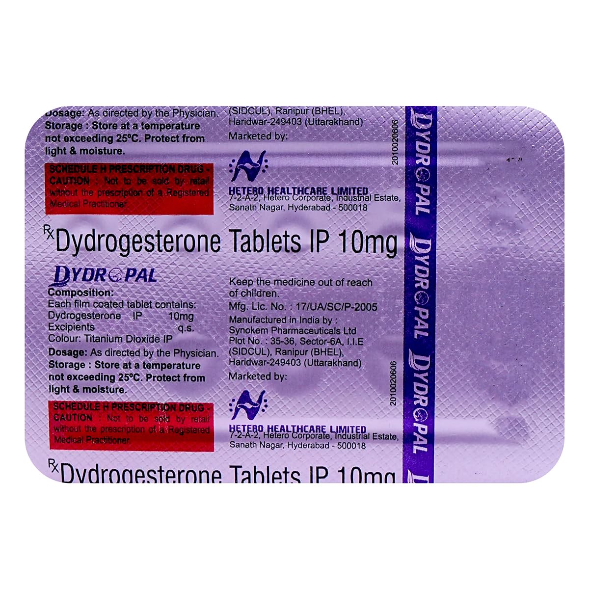 Dydropal 10 mg - Strip of 10 Tablets