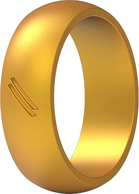 ThunderFit Silicone Wedding Ring for Men, Rubber Wedding Band 8.7mm Wide 2.5mm Thick