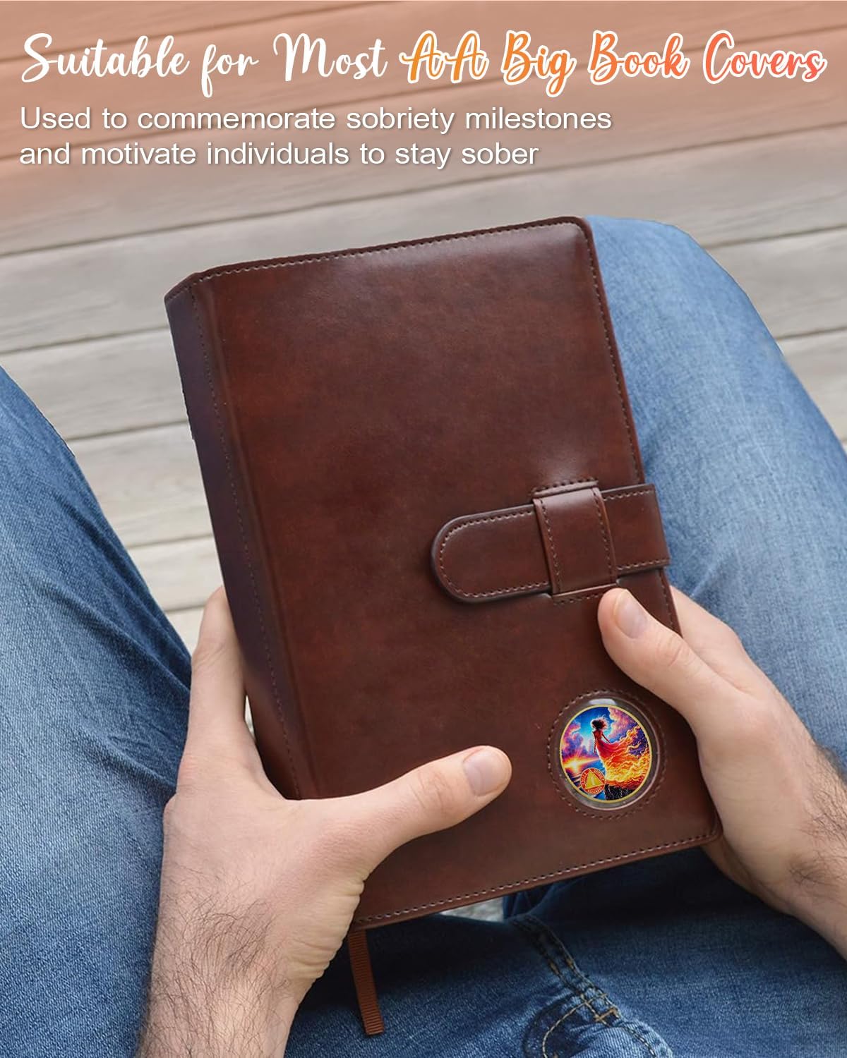 CHURYUML 1 Year Sobriety Coin - Born from The Flames One Year Sober Chip, Non-Religious AA Coins Recovery Medallions Alcoholics Anonymous Token Sobriety Gifts for Women Celebrating Sober Milestones - Image 7