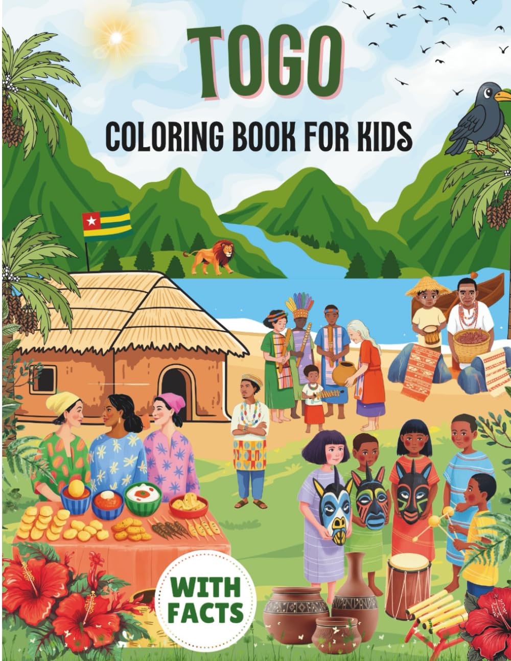 Togo coloring book for kids with facts