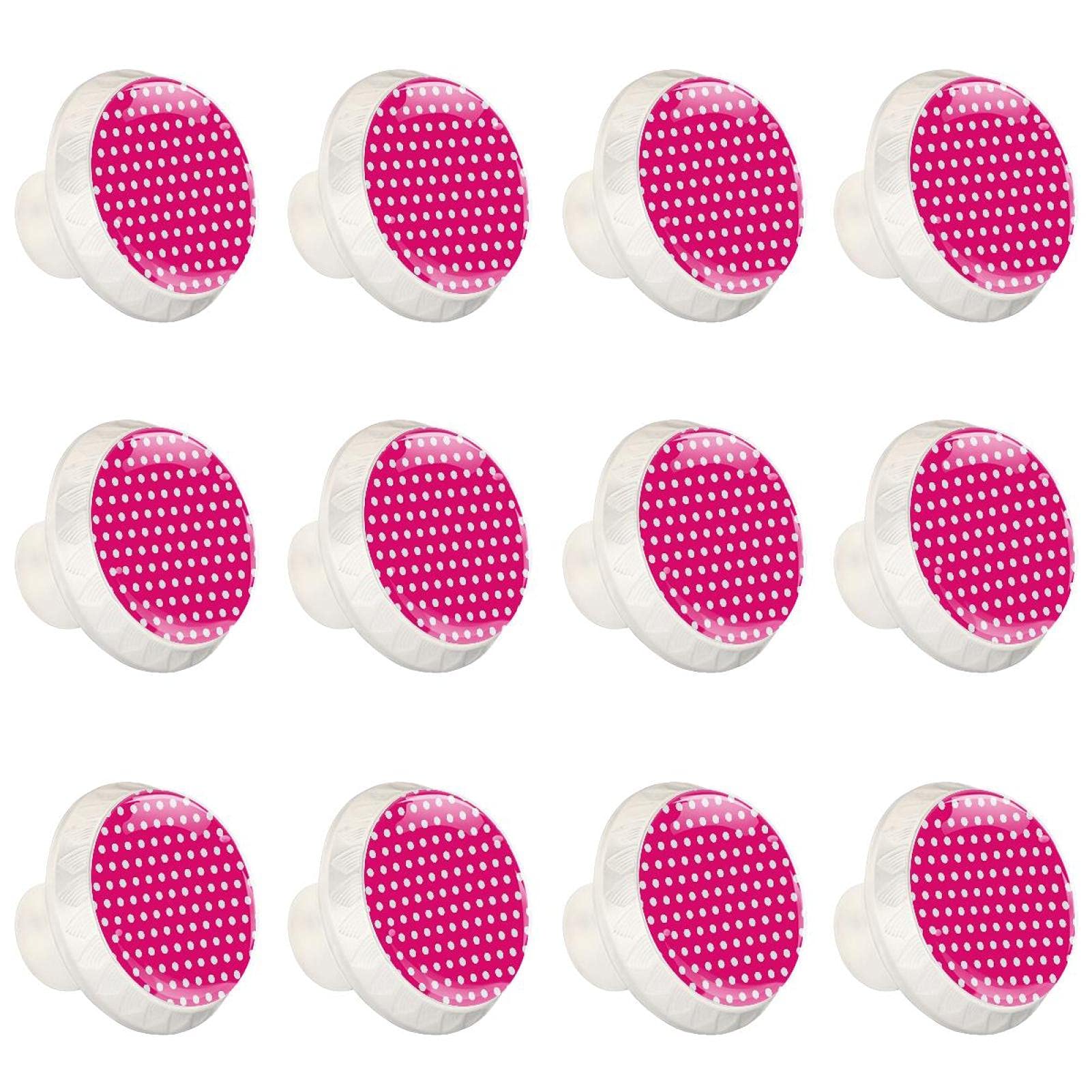 Boutons de cuisine décoratifs ronds et durables couleur rose rouge