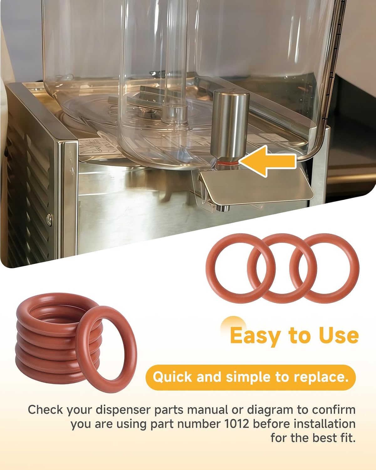 1012 Valve O Ring Replacements Compatible with Crathco and Also Compatible with Grindmaster Cecilware Bubbler Dispensers Fits 1010A Valve for D15 D25 D35 WD15 WD25 WD35 (20Pack)