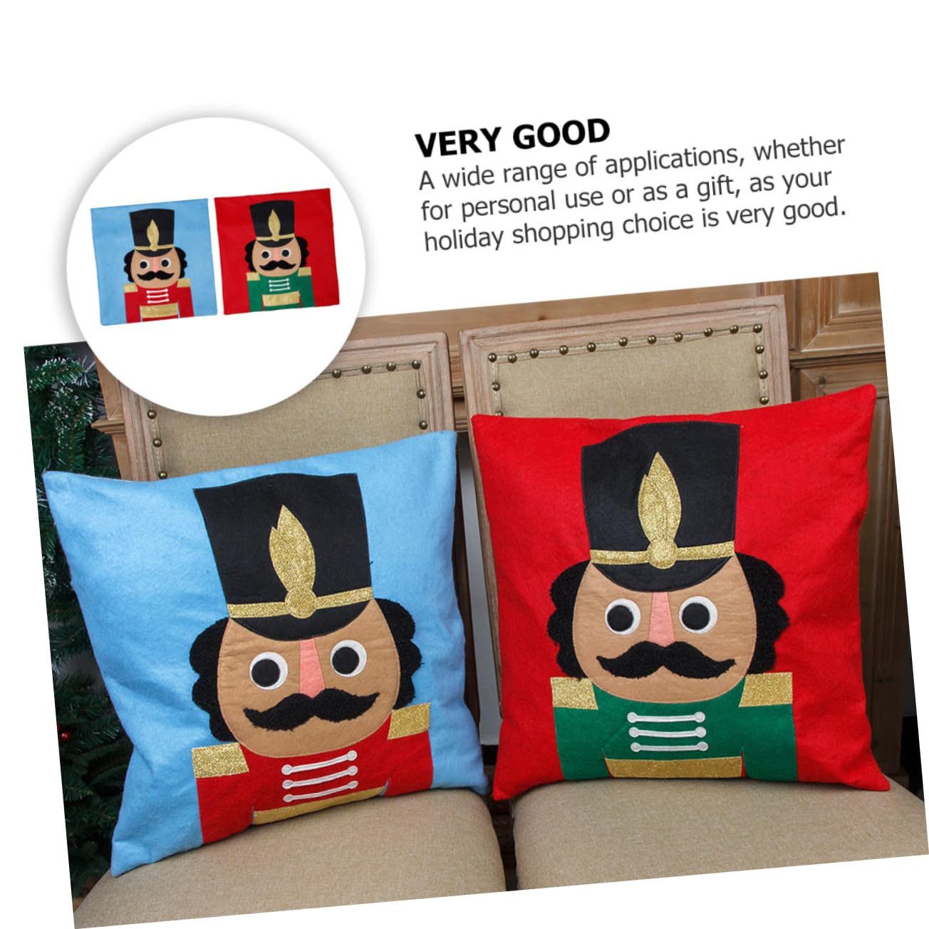 MAGICLULU 3 Set Di Comode Federe Per Cuscini Quadrati Per La Casa Decorazioni Per Cuscini Per Le Feste Federe Per Cuscini Natalizi Federe Per Cuscini A Tema Natalizio 2 Pezzi*3