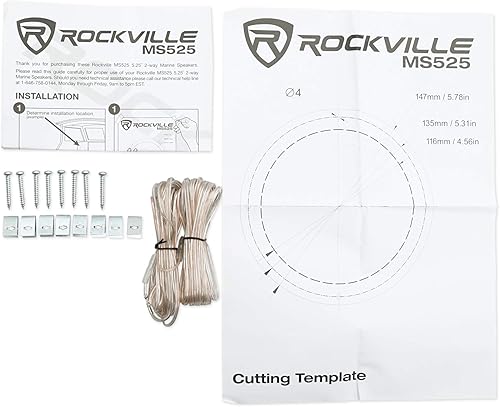 Miniatura 5 de Rockville Par MS525W 5.25 "400 vatios impermeable marinos barcos altavoces 2 vías blanco