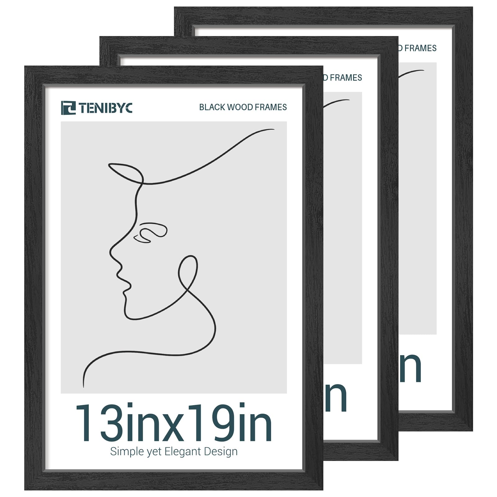 TENIBYC Woodgrain 13x19 3-Pack