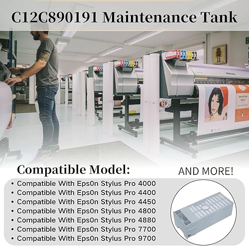 Miniatura 4 de C12C890191 Tanque de mantenimiento compatible con impresoras Eps0n Stylus Pro 4000 4800 4880 7600 7800 7880c 7900 9600 9800 9880 9900