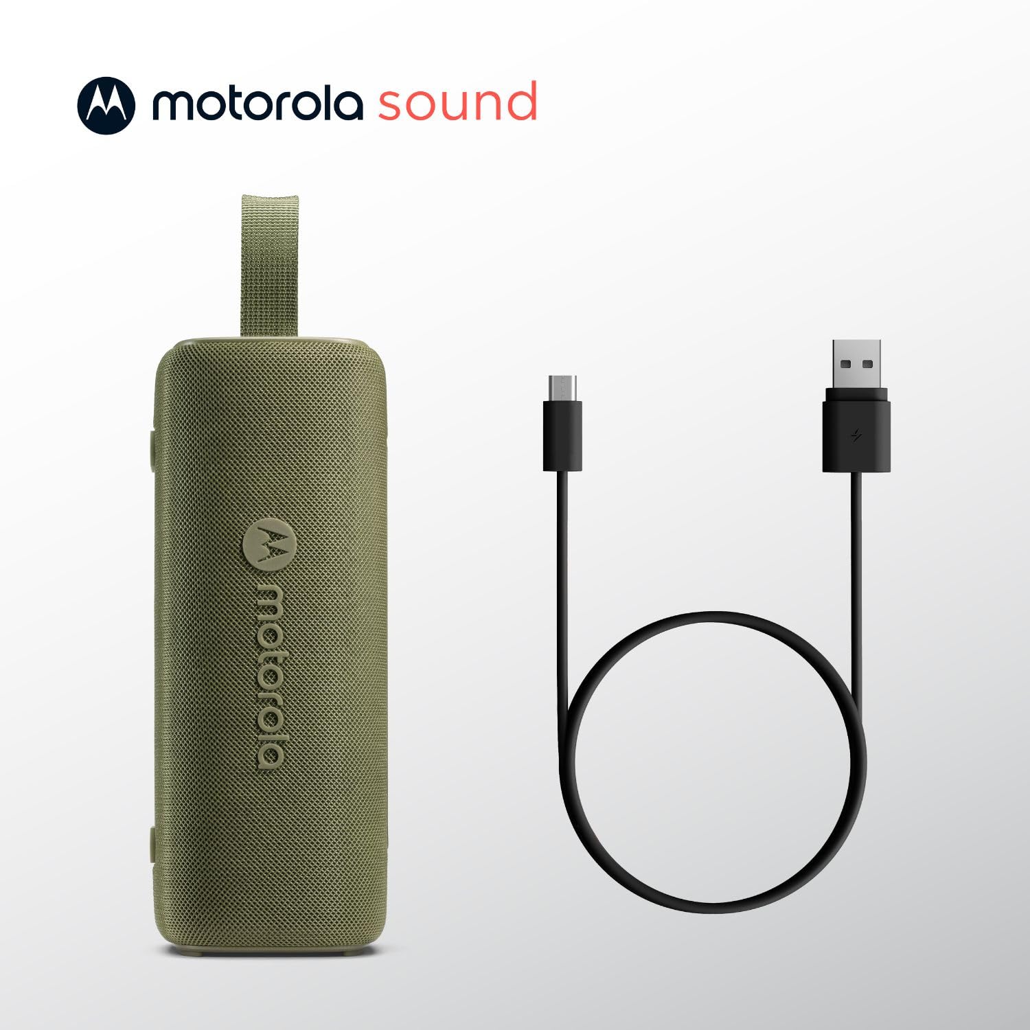 Motorola Sound - Altoparlante Bluetooth wireless ROKR 600 - Suono potente da 30 W, resistente all'acqua e polvere, funzione broadcast per collegare oltre 20 altoparlanti, 6 ore di riproduzione, verde