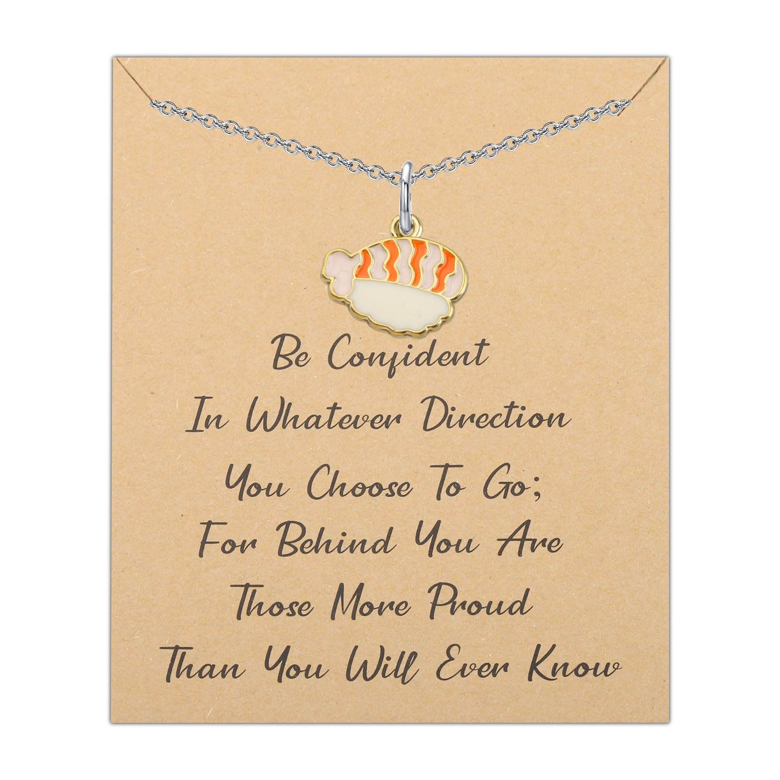 LQRI Funny Sushi Necklace Sushi Rice Ball Necklace Rice Food Gift Sushi Lover Gift