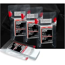 Sterile Compressed Gauze for Wound Packing, Emergency Compress Gauze Fold Bandage Roll for Home Basic First Aid Medical Ifak Tactical Outdoor 4