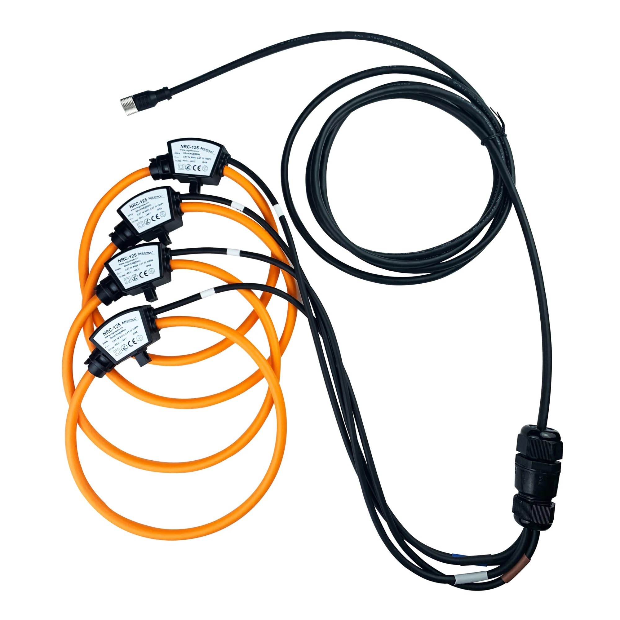 LNHHG Power Quality Analyzer With 4 rings Three Phase Industrial Rogowski Coil Flexible Current Transformer 0.5% Accuracy Sensors(NRC-150 4PCS)