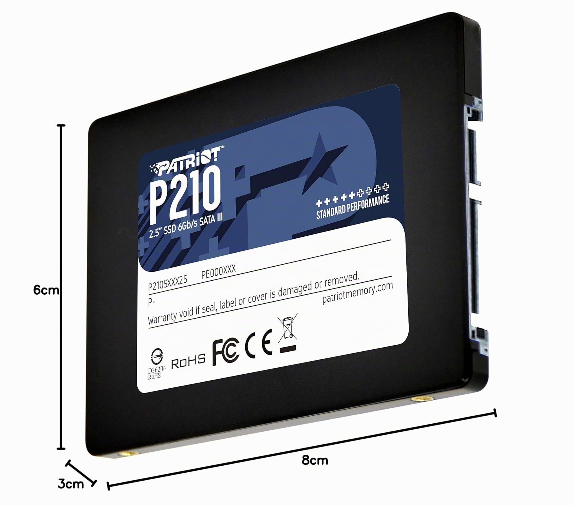 SSD Unità a Stato Solido SATA 3 6 Gbps 2.5" Interno Patriot P210 128GB