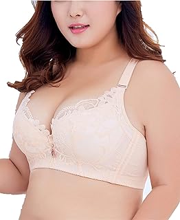 ToVii Push Up Bras for Women Plus Size Floral Lace Underwire Bra 32C D DD-46C D DD