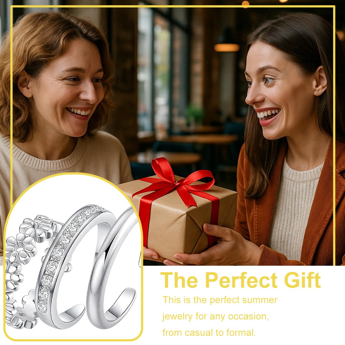 3 Stück Zehenringe Silber für Damen, Zehenring Silber, Toe Rings for Women, Fussringe Damen, Offene, Verstellbare Bandringe, Schmuckset