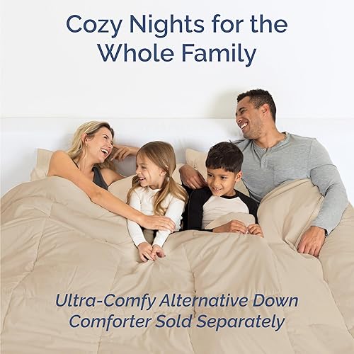 Vista 1013 de Juego de sábanas Split King de 7 piezas, sábanas transpirables y refrescantes, sábanas de hotel, bolsillos profundos, ajuste fácil, suaves y sin