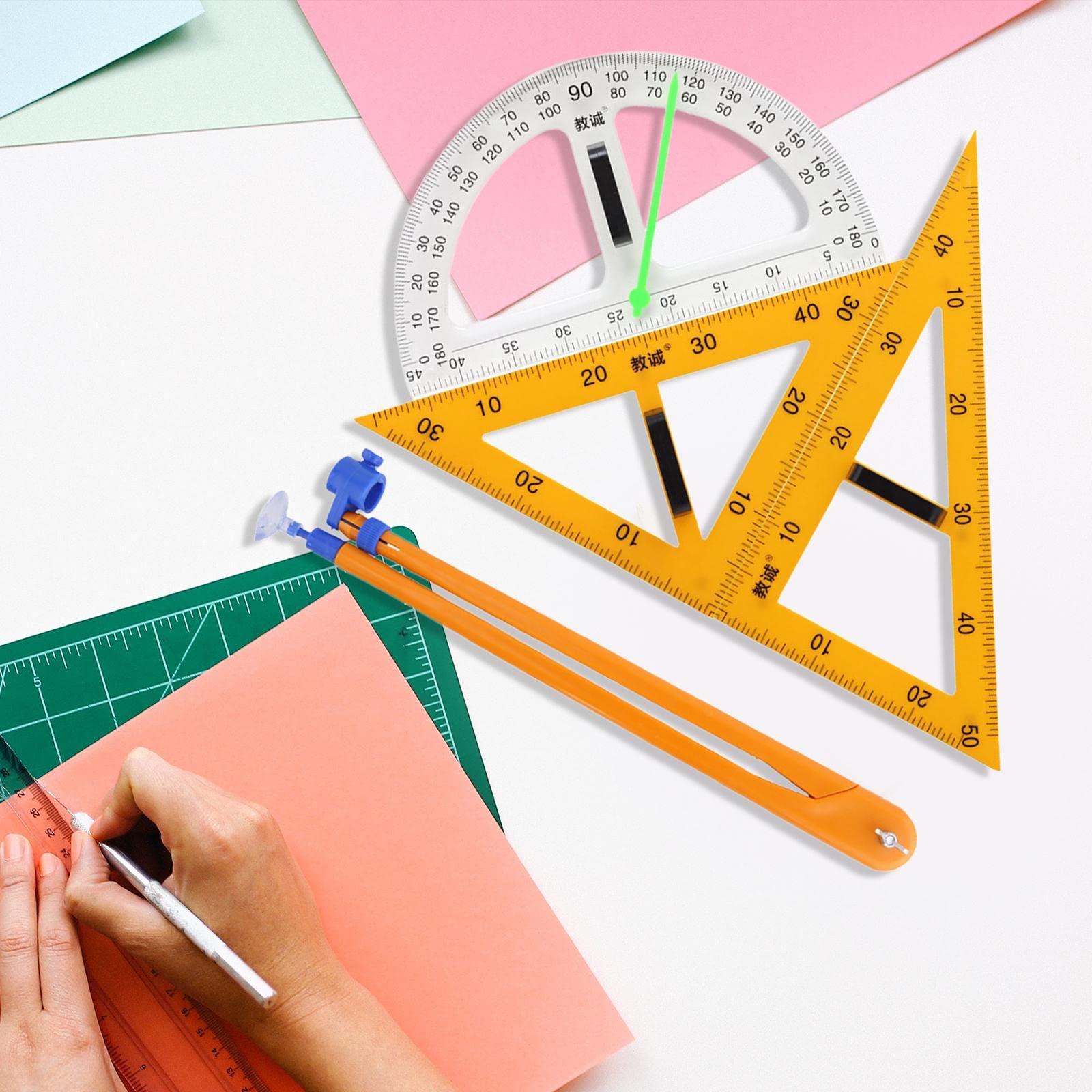 Jumbo Ruler Large Mathematics Teaching Kit With Jumbo Ruler Protractor