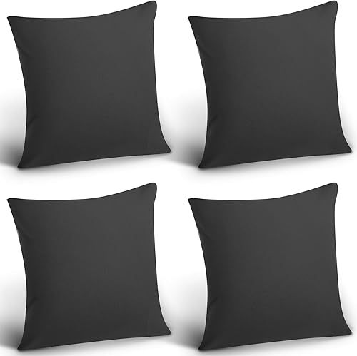 Paquete de 4 fundas de almohada decorativas para exteriores, impermeables, cuadradas, para patio, balcĂłn, jardĂn, fundas de cojĂn impermeables, con Paquete de 4 fundas de almohada decorativas para exteriores, impermeables, cuadradas, para patio, balcĂłn, jardĂn, fundas de cojĂn impermeables, con