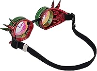 Vista 111 de Gafas caleidoscopio para raves trippy psicodélico steampunk con lentes de cristal de difracción de prisma arcoíris Negro