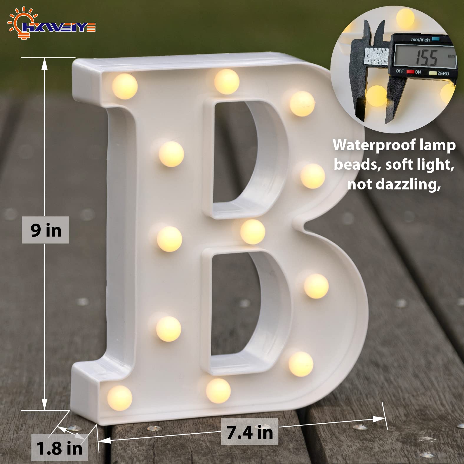 Snapklik.com : LED Marquee Letters Lights Sign-B, HXWEIYE Led Letters ...