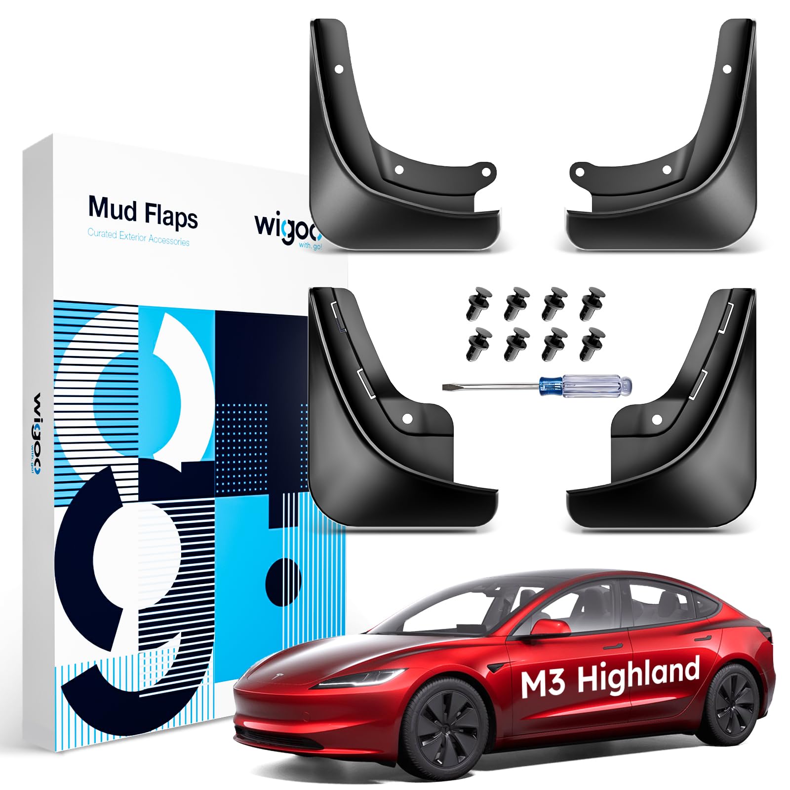 2026 New Tesla Model 3 Accessories Mud Flaps [Stay