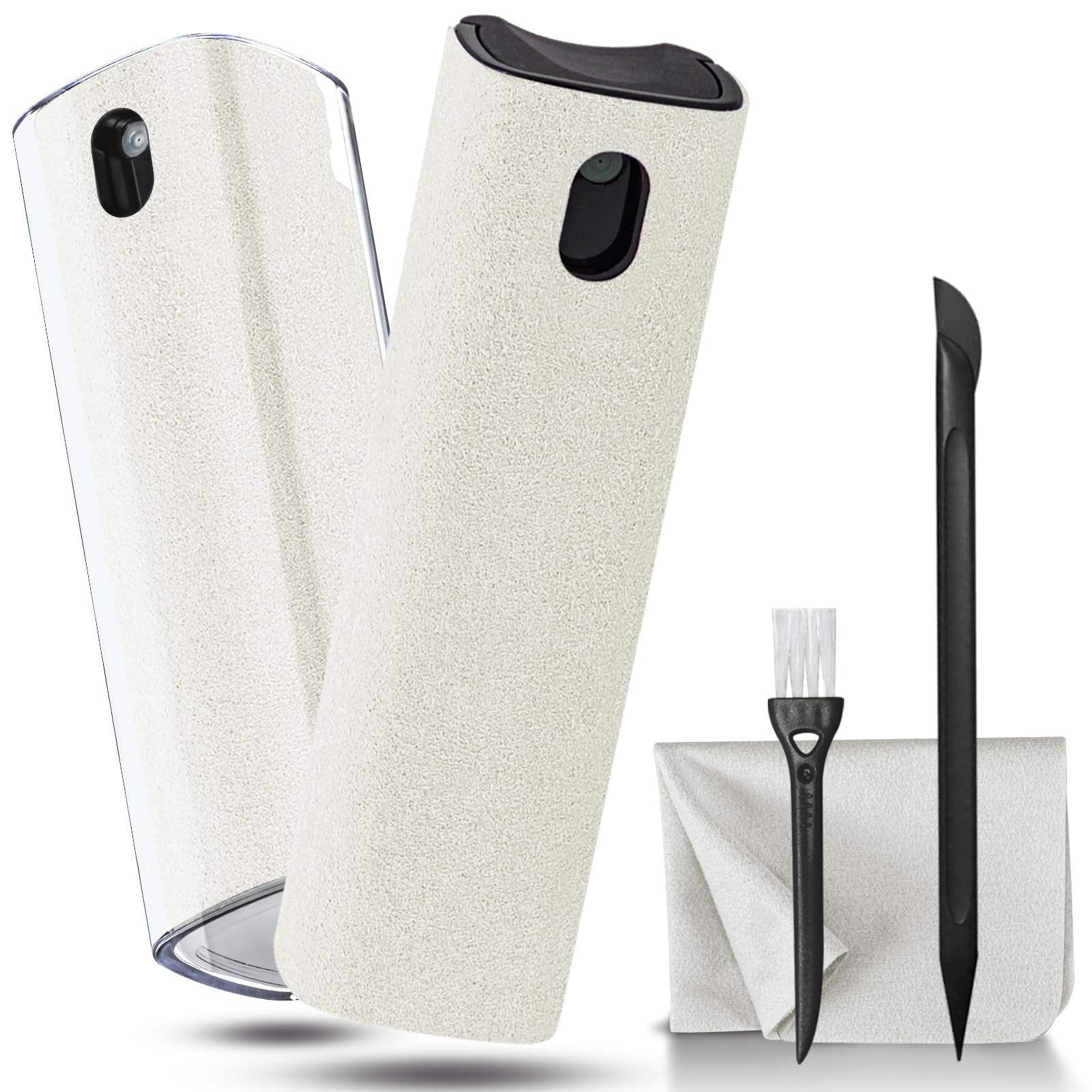 walrfid 2Pcs Car Screen Cleaner, Laptop Screen Cleaner Spray and Wipe, Electronic Computer Cleaning Kit for iPad, iPhone, Cellphone, Monitor, MacBook Pro, Car Display, Tablet, TV Flat Screens, Cream