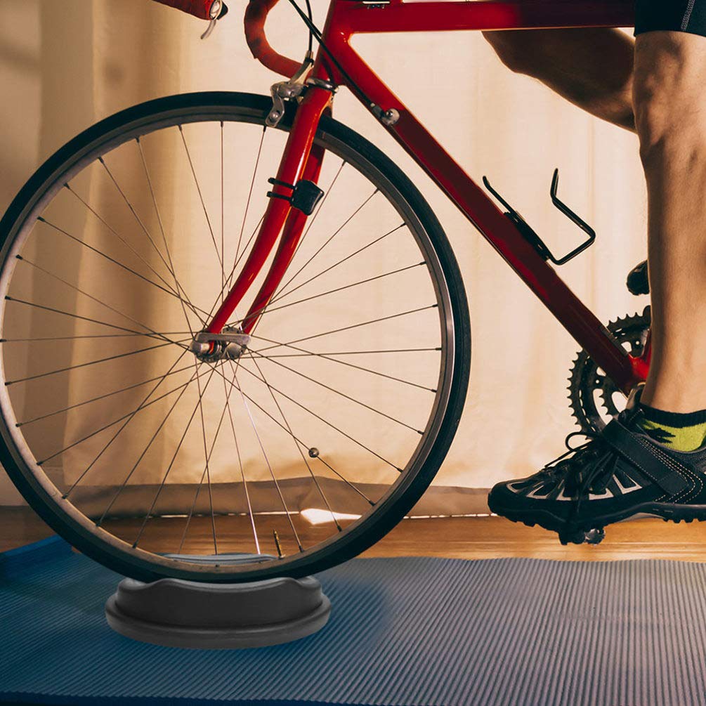 Wakauto 2pcs Front Wheel Riser Stabilization Support Pad for Indoor Trainer Compatible Road Mountain Simple Design for Enhanced Stability