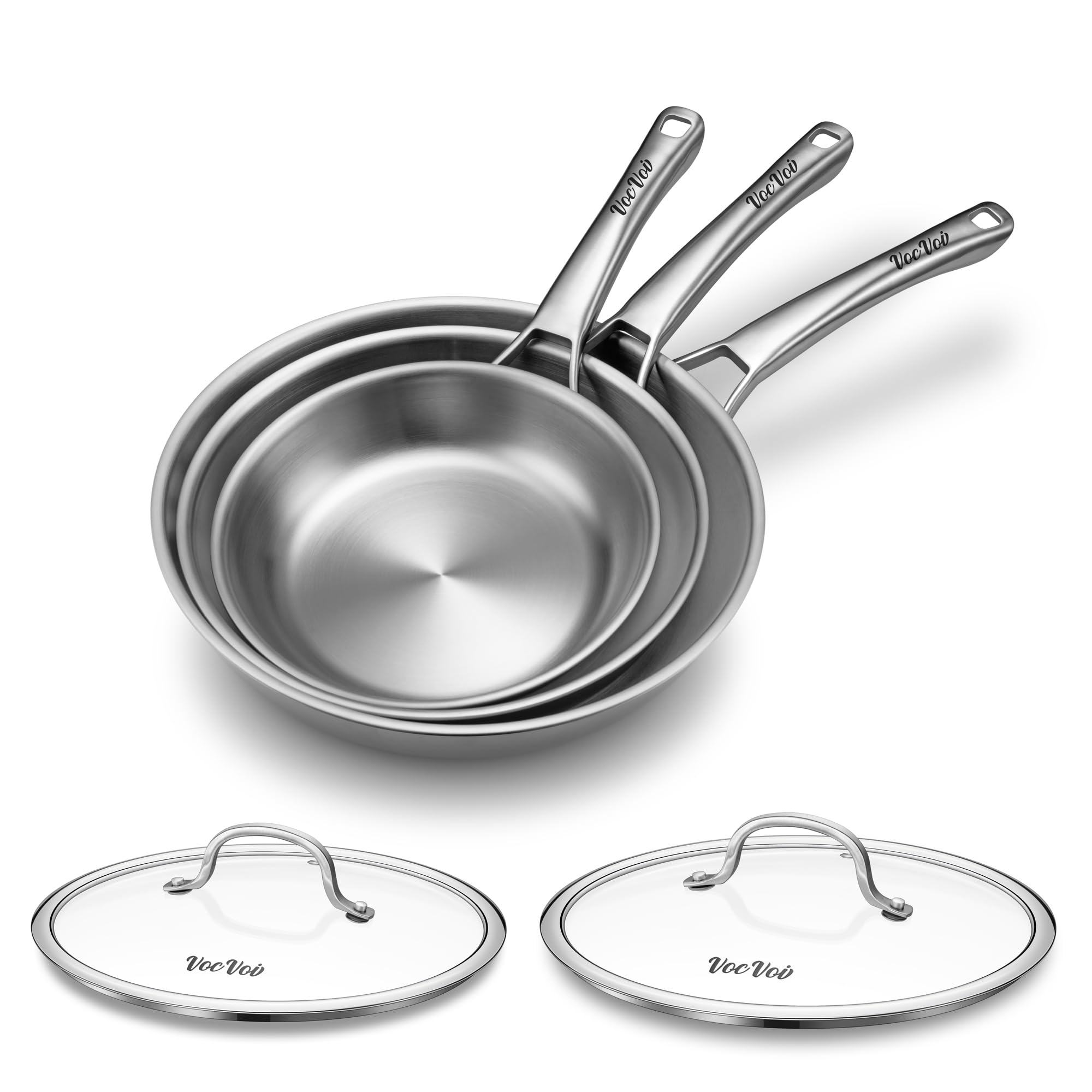 VocVoi Stainless Steel Pans Set