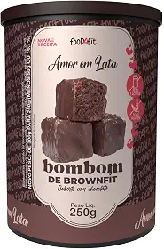 Bombom de BrownFit Sem Glúten E Lactose Chocolate Belga Com Whey Food4Fit 250g
