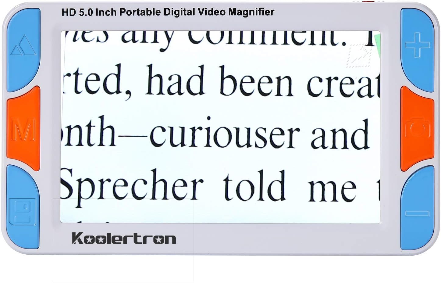 Koolertron 5.0 inch Handheld Portable Video Digital Magnifier Mobile Electronic Reading Aid with Multiple Color Modes, Rechargeable Battery Powered, Freeze etc
