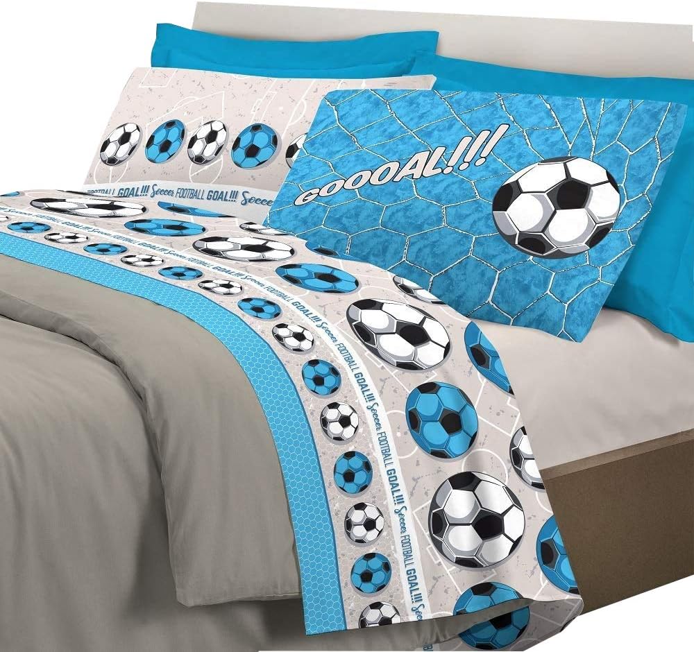 Lenzuola Ufficiali SSC Napoli - Set 2 Pezzi Singolo, Cotone, Azzurro-bianco - Foto 10