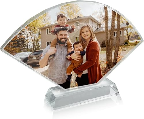 Miniatura 2 de Sublimación en blanco de cristal para decoración de mesa, letreros decorativos, marco de fotos personalizado, marco de fotos DIY (en blanco,