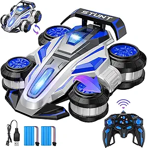 High Speed Drift Remote Control Stunt Deformation Car, Birthday Gifts, for Boys and Girls 3-16 Years Old (Blue)