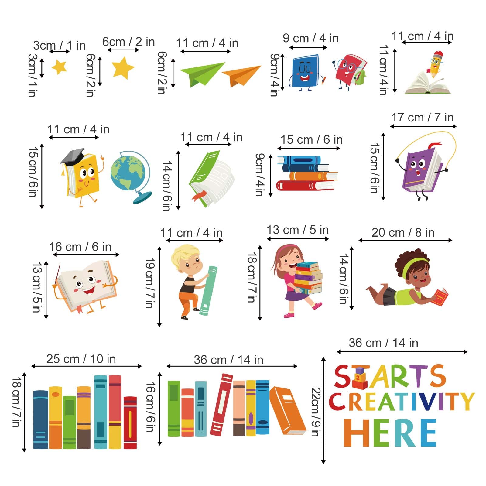 Autocollants Muraux Éducatifs Enfants - Citations Inspirantes Et Lettres Colorées - 2 Feuilles 30x90 Cm - Wondever