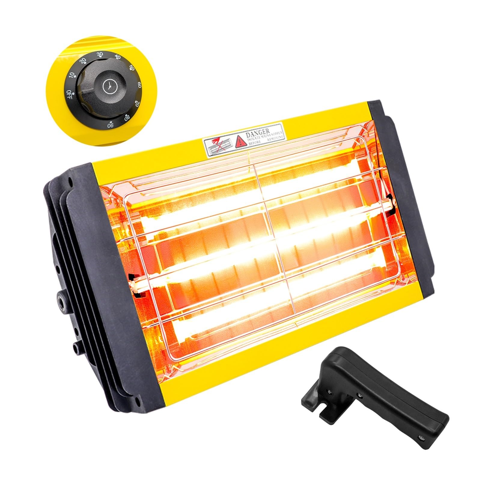 Lampa Utwardzająca, Ręczna Przenośna Lampa Na Podczerwień O Mocy 1000 W. Krótkofalowa Grzewcza Do Użytku Pomieszczeniach(Yellow(SC-001-Y))