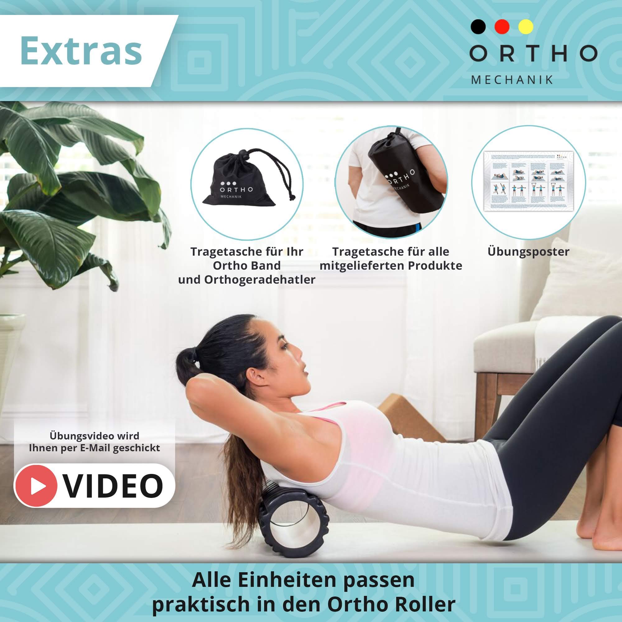Orthomechanik Haltungskorrektur Set! Mit Video Und Poster! Das Wohltuende Haltungstrainer, Rückenstabilisator Training, Damen Herren