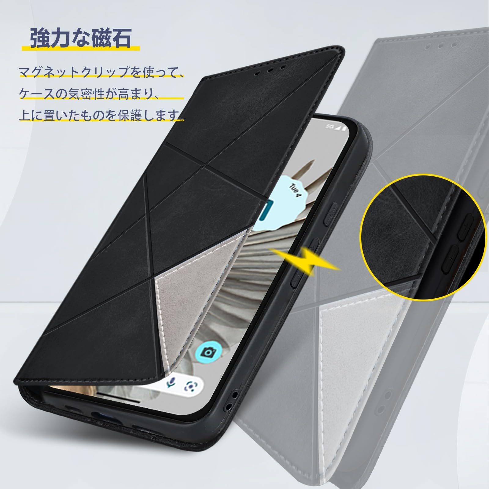 Amazon.co.jp: Peipeizi Google Pixel6 Pro 用 ケース 手帳型 カード