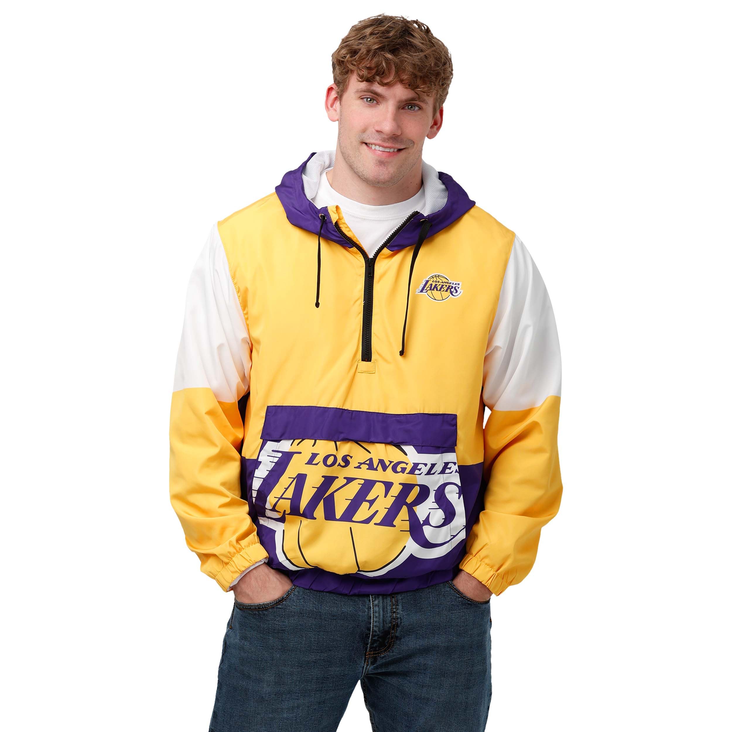 Foco Men's Team Color Standard Nba Logo Warm-Up Windbreaker Jacket,
