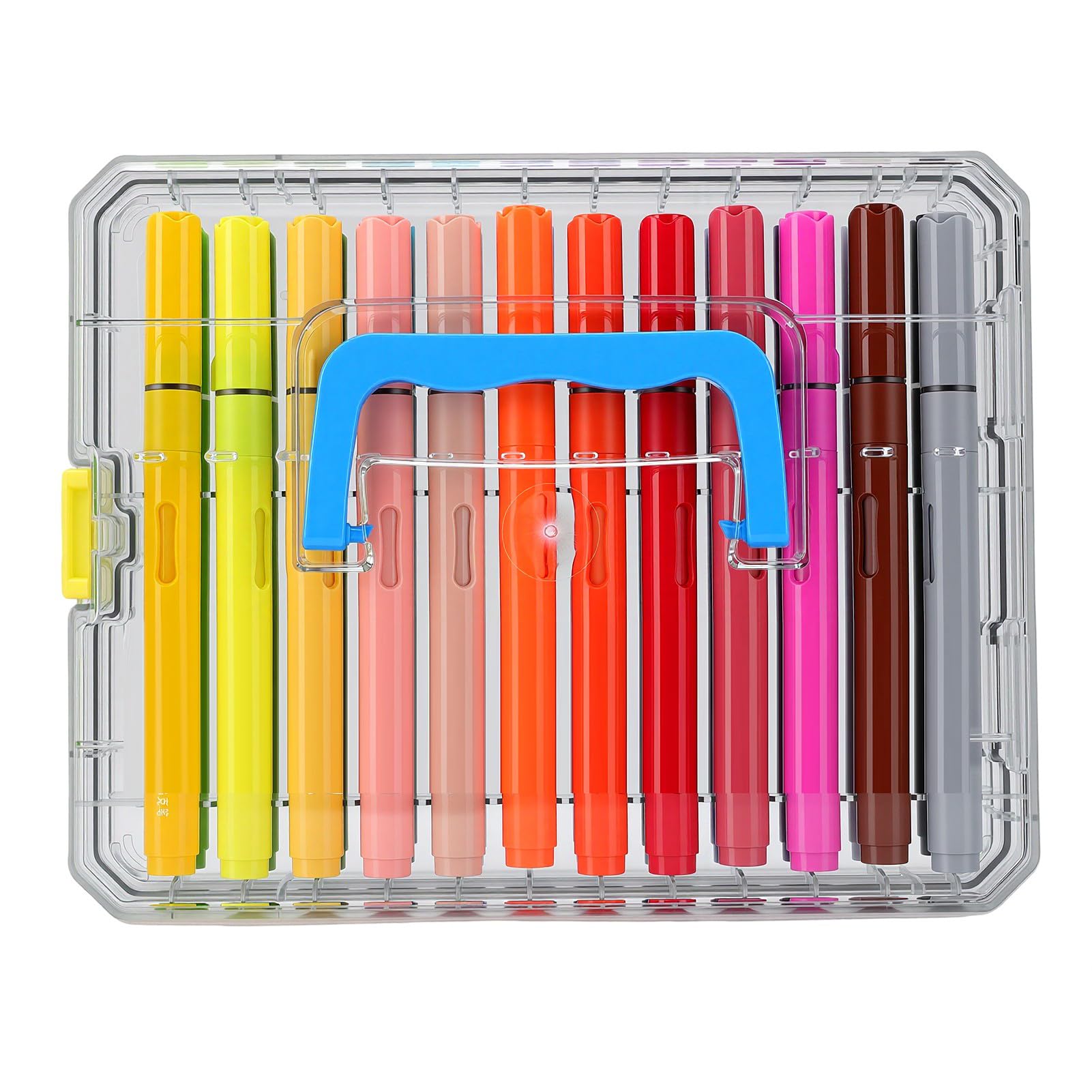 Cryfokt Marqueur Acrylique, Ensemble de 24 Couleurs Vives, Design Lavable