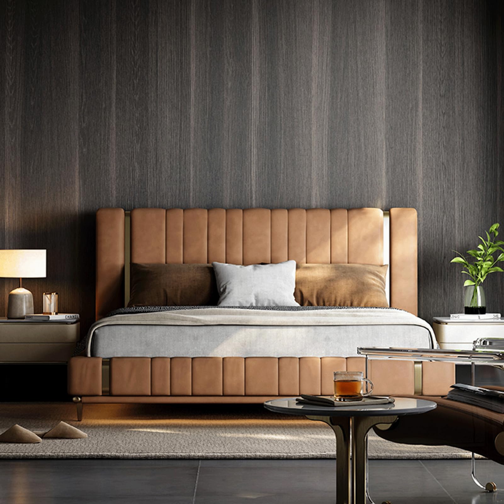 King Size Upholstered Platform Bed Frame with Headboard and Lift Up Storage Strong Wooden Slat Support No Box