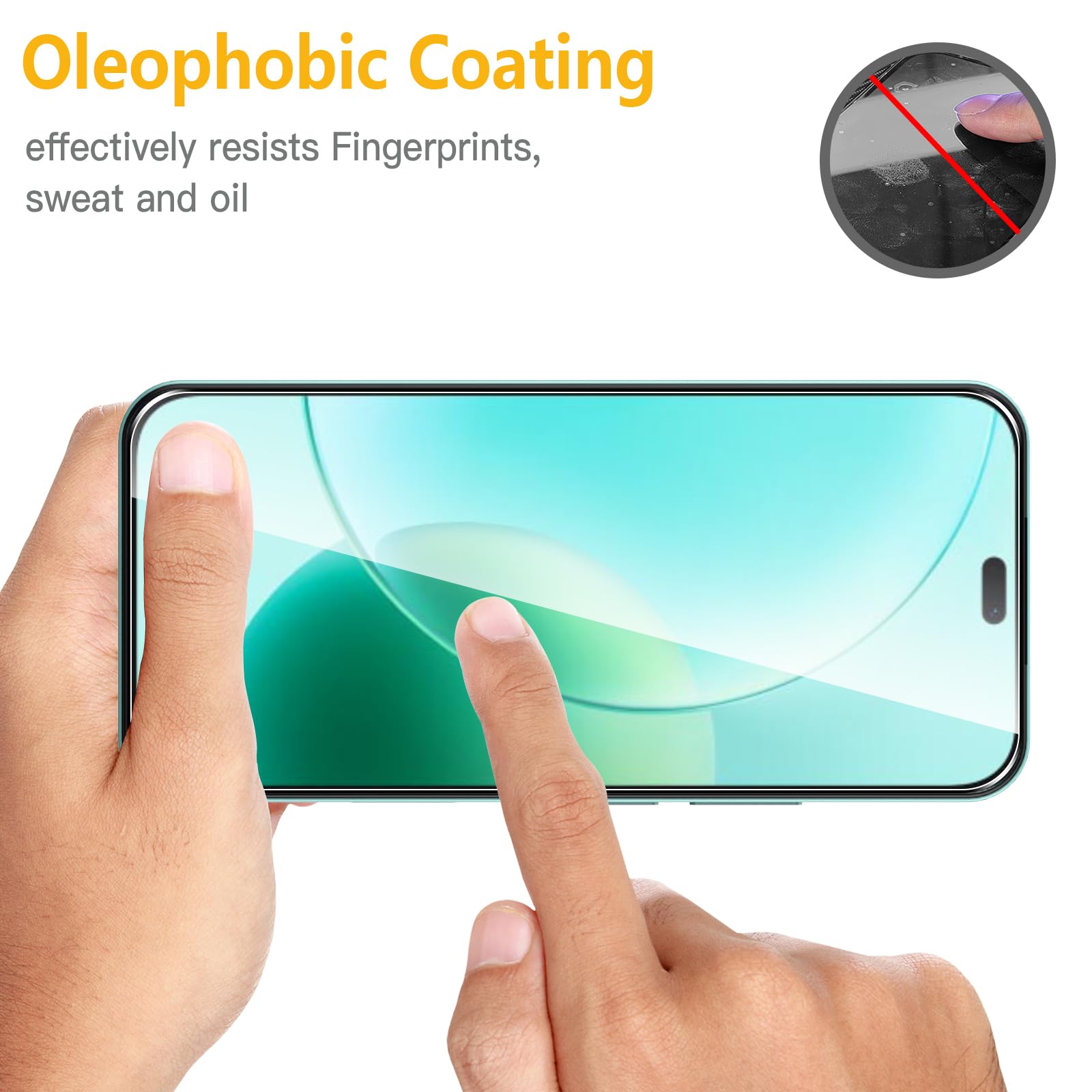 WFTE [Lot de 2 Verre Trempé pour Honor 400 Lite/Honor 200 Lite, 0,26mm Film de Protection D'écran avec Haute Transparence à 99%, Anti-trace Protecteur avec Dureté 9H Glass