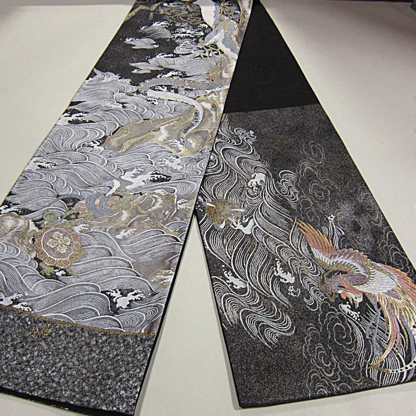 新品★細密織★西陣織高級袋帯【綿芯お仕立て付き】青龍・朱雀・白虎・玄武 Amazon.co.jp: 期間限定大幅です!西陣織袋帯 青龍朱雀白虎玄武綿