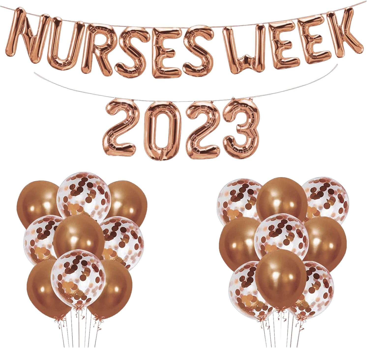 Nurses Week Balloons Rose Gold, 16 Inch Nurse Graduation