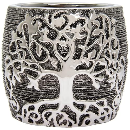 lesser and pavey LP47303 Gunmetal Tree of Life Design Planter | Garden Gifts Accessory